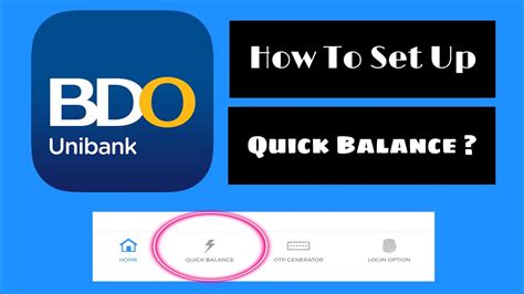 bdo credit card check balance|Quick Balance .